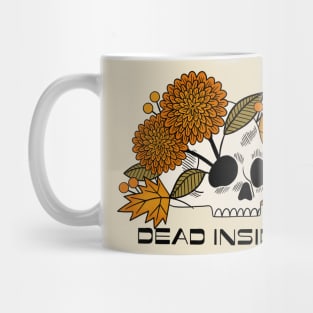 Dead Inside Floral Skull Mug